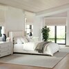 Martha Stewart Kay Full Upholstered Platform Bed w/Channel Stitched Wingback Headboard/Cushioned Siderails, Beige TW-3WDB03B-F-BG-MS